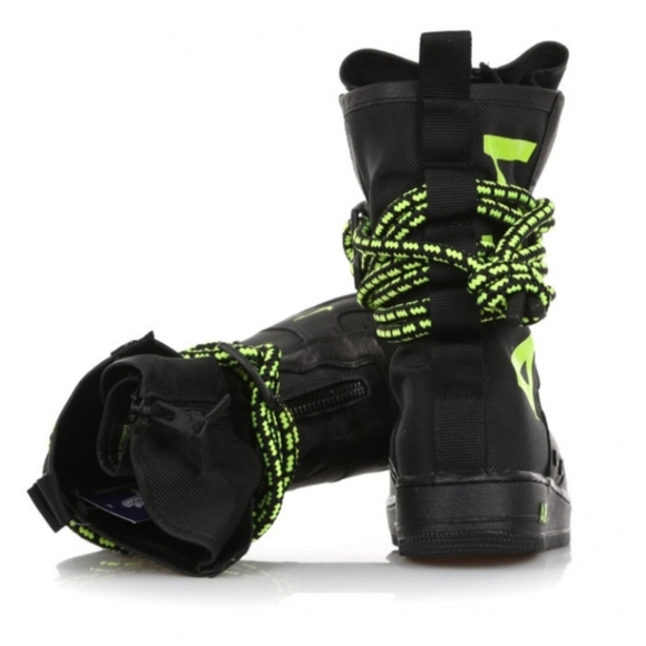 Nike  AIR SF FORCE 1 HIGH  BLACK VOLT Size 10 - Picture 7 of 8